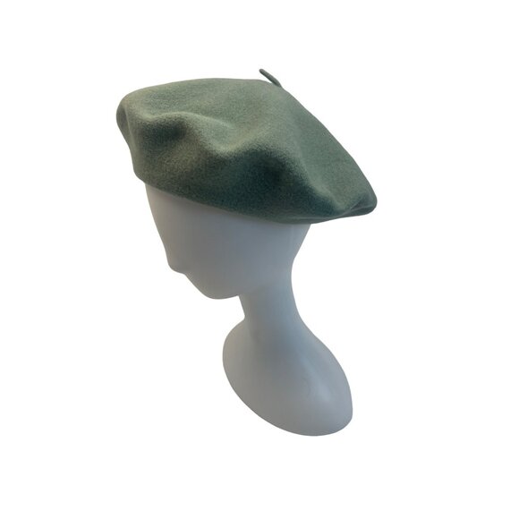 BeauChapeau Wool Beret Hat Green One Size Made In Canada - Picture 2 of 9